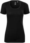 Γυναικείο μπλουζάκι από μαλλί Merino, μαύρος