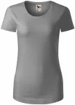 Γυναικείο μπλουζάκι από οργανικό βαμβάκι, ανοιχτό ασήμι