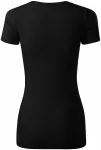 Γυναικείο μπλουζάκι με διακοσμητική ραφή, μαύρος