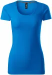 Γυναικείο μπλουζάκι με διακοσμητική ραφή, μπλε του ωκεανού