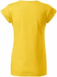 Γυναικείο μπλουζάκι με κυλιόμενα μανίκια, κίτρινο μάρμαρο