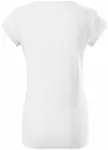 Γυναικείο μπλουζάκι με κυλιόμενα μανίκια, λευκό
