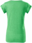 Γυναικείο μπλουζάκι με κυλιόμενα μανίκια, πράσινο μάρμαρο