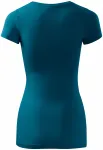 Γυναικείο μπλουζάκι με λεπτή εφαρμογή, μπλε βενζίνης