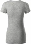 Γυναικείο μπλουζάκι με λεπτή εφαρμογή, σκούρο γκρι μάρμαρο