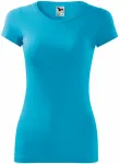 Γυναικείο μπλουζάκι με λεπτή εφαρμογή, τουρκουάζ