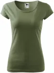 Γυναικείο μπλουζάκι με πολύ κοντά μανίκια, χακί