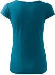 Γυναικείο μπλουζάκι με πολύ κοντά μανίκια, μπλε βενζίνης