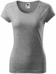 Γυναικείο μπλουζάκι με πολύ κοντά μανίκια, σκούρο γκρι μάρμαρο