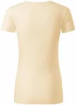 Γυναικείο μπλουζάκι, οργανικό βαμβάκι με υφή, αμύγδαλο
