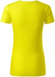 Γυναικείο μπλουζάκι, οργανικό βαμβάκι με υφή, λεμόνι κίτρινο