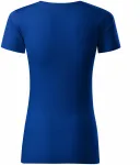 Γυναικείο μπλουζάκι, οργανικό βαμβάκι με υφή, μπλε ρουά