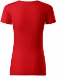 Γυναικείο μπλουζάκι, οργανικό βαμβάκι με υφή, το κόκκινο