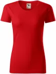 Γυναικείο μπλουζάκι, οργανικό βαμβάκι με υφή, το κόκκινο