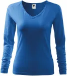 Γυναικείο μπλουζάκι που κλείνει, V-λαιμόκοψη, γαλάζιο