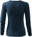Γυναικείο μπλουζάκι που κλείνει, V-λαιμόκοψη, σκούρο μπλε