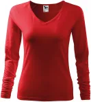 Γυναικείο μπλουζάκι που κλείνει, V-λαιμόκοψη, το κόκκινο