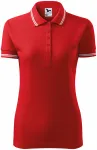 Γυναικείο πουκάμισο πόλο αντίθεσης, το κόκκινο
