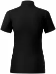 Γυναικείο πουκάμισο πόλο από οργανικό βαμβάκι, μαύρος
