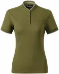 Γυναικείο πουκάμισο πόλο με γιακά bomber, αβοκάντο