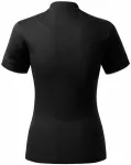 Γυναικείο πουκάμισο πόλο με γιακά bomber, μαύρος