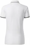 Γυναικείο πουκάμισο πόλο με κοντά μανίκια, λευκό