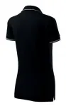 Γυναικείο πουκάμισο πόλο με κοντά μανίκια, μαύρος