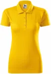 Γυναικείο πουκάμισο πόλο με λεπτή φόρμα, κίτρινος