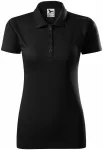 Γυναικείο πουκάμισο πόλο με λεπτή φόρμα, μαύρος