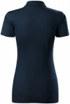 Γυναικείο πουκάμισο πόλο με λεπτή φόρμα, σκούρο μπλε