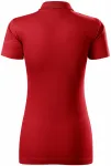 Γυναικείο πουκάμισο πόλο με λεπτή φόρμα, το κόκκινο