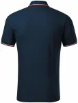 Κλασικό ανδρικό μπλουζάκι πόλο, σκούρο μπλε