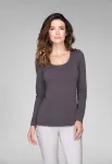 Γυναικείο μπλουζάκι με μακριά μανίκια και βαθύτερη λαιμόκοψη