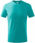 Παιδικό απλό μπλουζάκι, σμαραγδί πράσινο